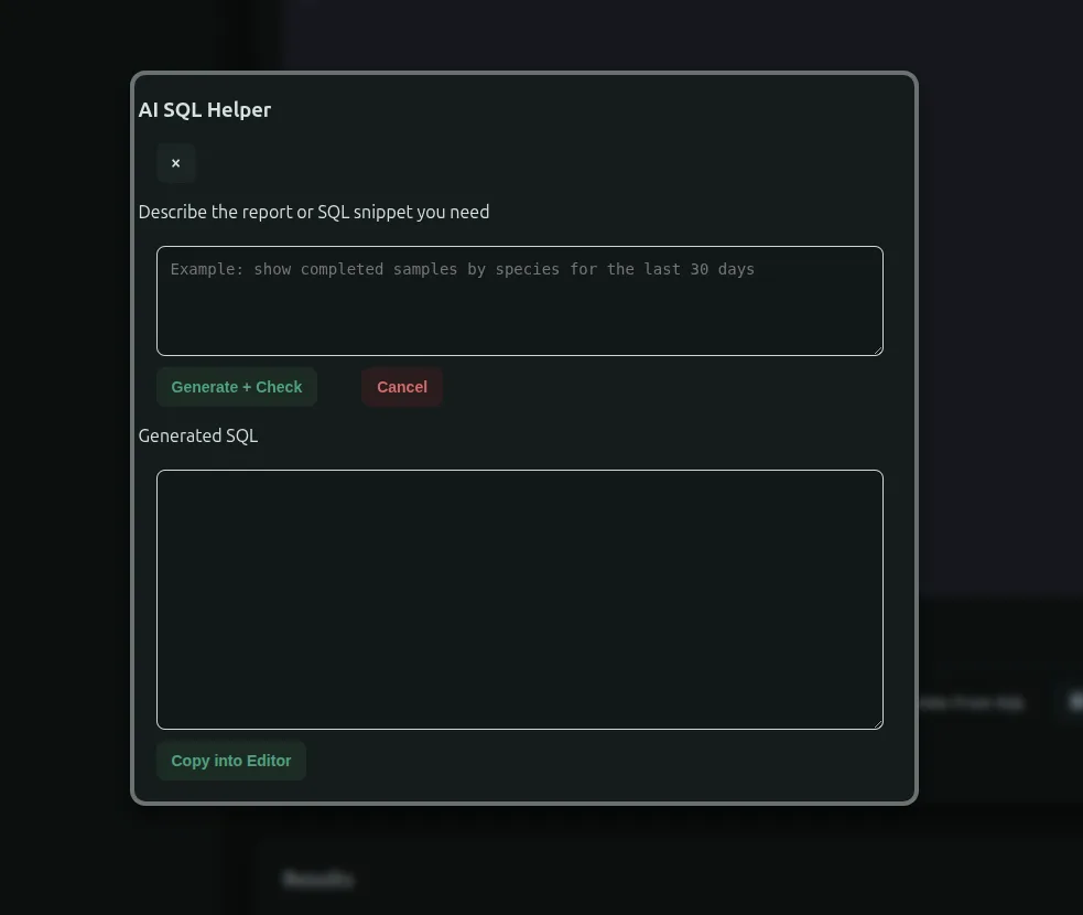 Flask Track AI SQL helper